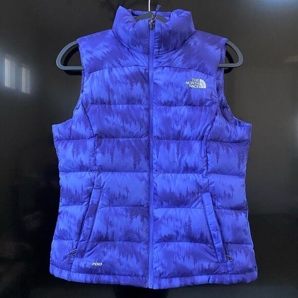 The North Face 700 Puffer Vest Goose Down Zip Up Purple, Size S - Picture 1 of 10